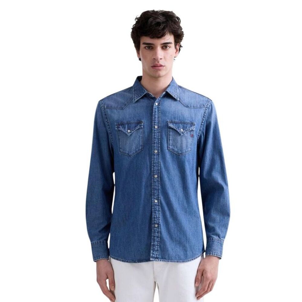 Replay Blue Denim Men's Shirt